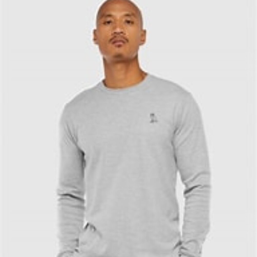 October's Very Own OVO Essentials Long Sleeve T-shirt, Heather Grey, Men's Sz M